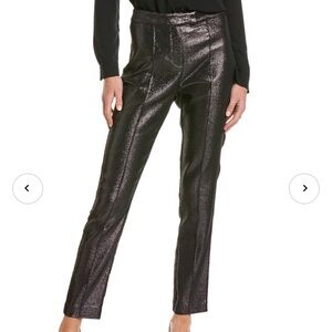 Ramy Brook Saylor Pant Zinc Metallic Shimmer Size 4 NWT